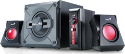 Genius SW-G2.1 1250 Ηχεία Υπολογιστή 2.1 με Ισχύ 38W σε Μαύρο Χρώμα