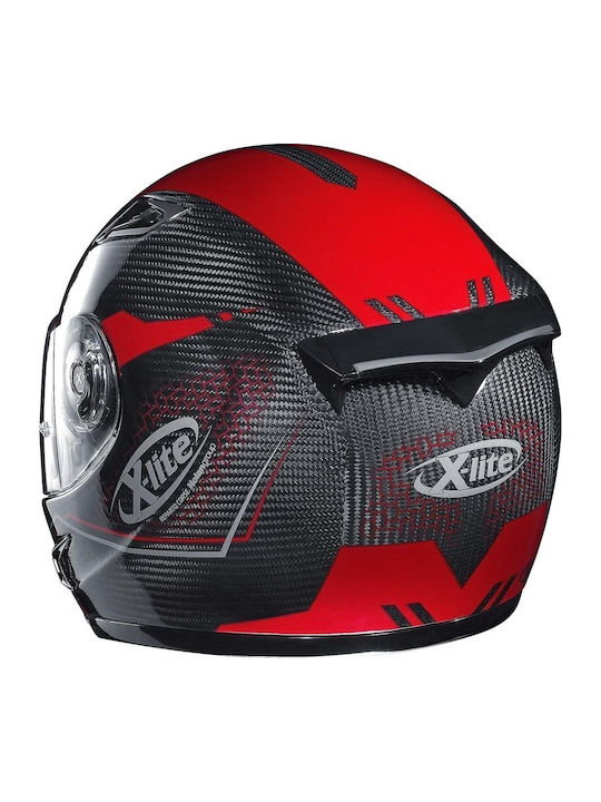 X-Lite X-802RR Ultra Carbon Shiny Mesh Carbon Red Volles Gesicht ECE 22.06 X-Lite X-802RR Ultra Carbon Shiny Mesh Carbon Red Volles Gesicht ECE 22.06