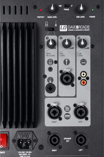 LD Systems Dave 8 Roadie Σετ με Αυτοενισχυόμενα PA говорители 350W με Woofer 8" 35.2x43.4x43εκ. σε Черен Χρώμα