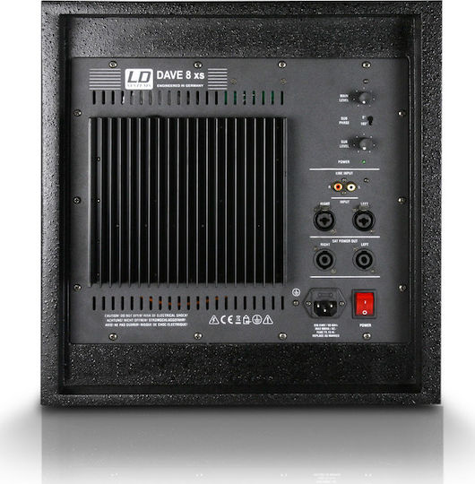 LD Systems Dave 8 XS LDDAVE8XS Σετ με Αυτοενισχυόμενα Ηχεία PA 1400W με Woofer 8" 35.2x34.4x43εκ.