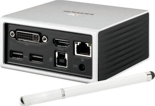 Club3D SenseVision USB 3.0 4K UHD Mini USB-A Docking Station με 4K PD Ethernet Λευκό