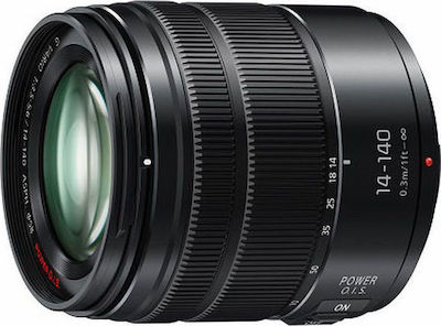 Panasonic Crop Camera Lens Lumix G Vario 14-140mm F3.5-5.6 II ASPH. Power O.I.S. Standard Zoom for Micro Four Thirds (MFT) Mount Black