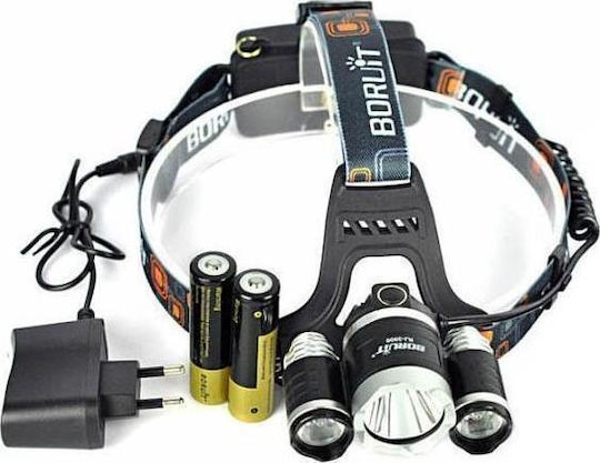 Cree Wiederaufladbar Stirnlampe LED mit maximaler Helligkeit 6000lm 3xCree T6