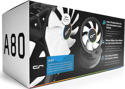 Cryorig A80 Υδρόψυξη Επεξεργαστή Διπλού Ανεμιστήρα 140mm για Socket 115x
