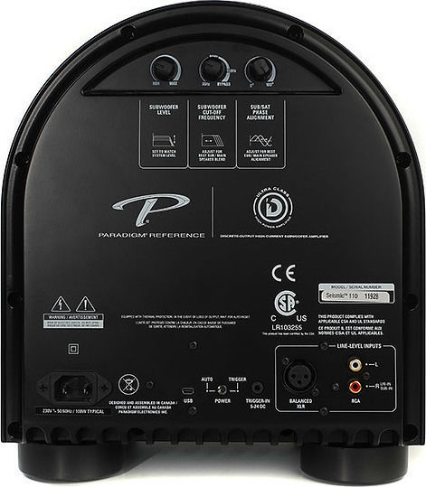 Paradigm Seismic 110 Autoîntăritor Subwoofer cu Difuzor 10" 850W Negru