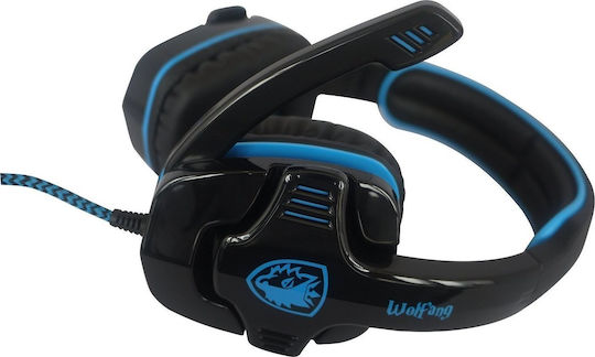 Sades Wolfang 7.1 Over Ear Gaming Headset με σύνδεση USB Μπλε