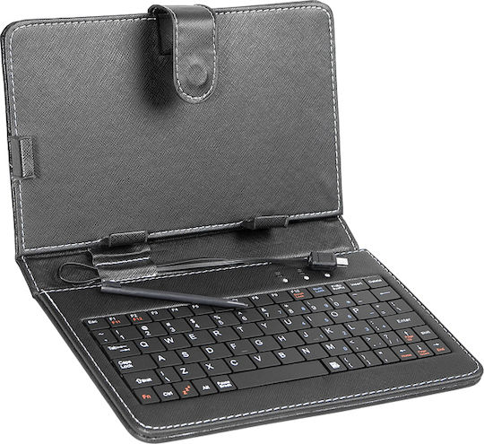Tracer 7" Micro Flip Cover with Keyboard in English US Black (Universal 7")