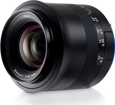 Zeiss Full Frame Camera Lens Milvus 35mm f/2 ZE Wide Angle for Canon EF Mount Black