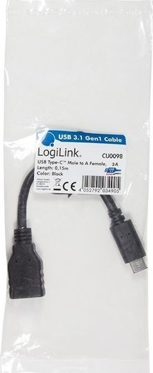 LogiLink Usb 3.1 Gen1 Converter USB-C male to USB-A female 1pcs
