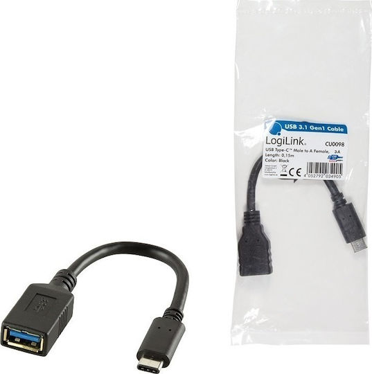 LogiLink Usb 3.1 Gen1 Converter USB-C male to USB-A female 1pcs