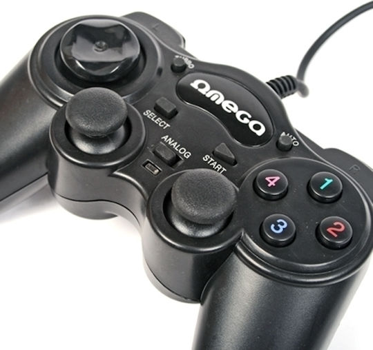 Omega Interceptor Ενσύρματο Gamepad για PC Μαύρο