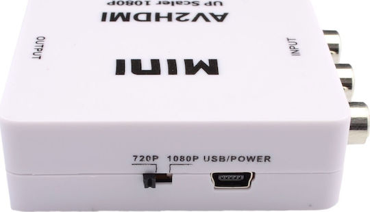 Anga AV2HDMI Converter RCA female to HDMI female White 1pcs