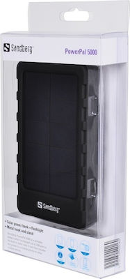 Sandberg PowerPal Solar 5000mAh mit USB-A Anschluss Schwarz