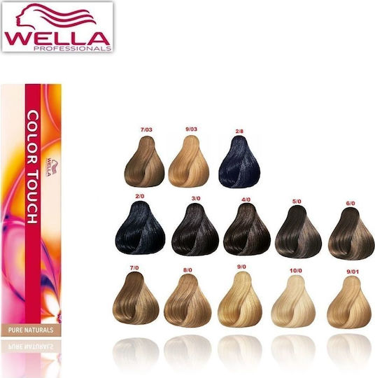 Wella Color Touch Pure Naturals Προσωρινή Βαφή Μαλλιών Χωρίς Αμμωνία 4/0 Καστανό 60ml