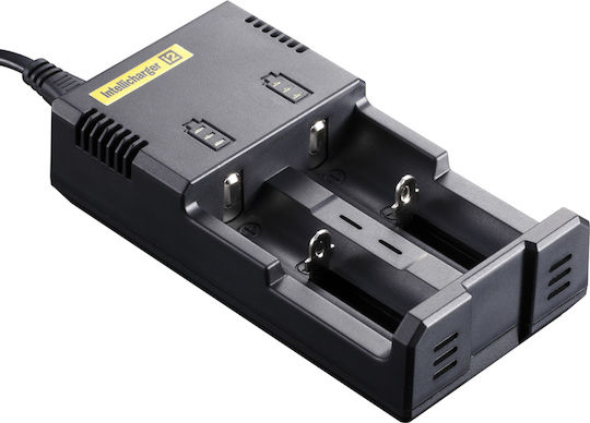 NiteCore i2 Φορτιστής 2 Μπαταριών Li-ion/Ni-Cd/Ni-MH Μεγέθους AA/AAA/18650/16340