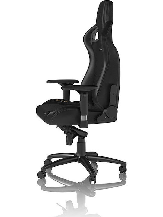 Noblechairs Epic Series Real Leather Gaming Chair – Black με Ρυθμιζόμενα Μπράτσα Μαύρη