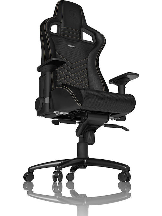 Noblechairs Epic Καρέκλα Gaming Δερματίνης με Ρυθμιζόμενα Μπράτσα Μαύρο/Χρυσό