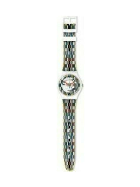 Swatch Africamino Watch with Rubber Strap