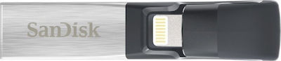Sandisk iXpand v2 128GB USB 3.0 Stick cu conexiune Fulgerul & USB-A