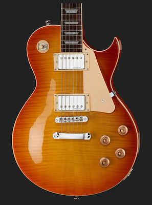 Harley Benton Electric Guitar SC-450 Plus with HH Pickups Layout, Rosewood Fretboard in Honey Burst High Gloss