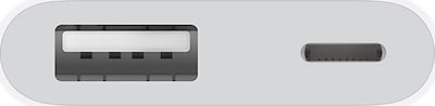 Apple Μετατροπέας Lightning male σε Lightning / USB-A female Λευκό (MK0W2ZM/A)