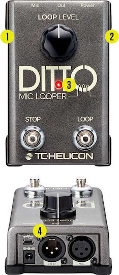 TC Electronic Ditto Mic Looper Педал Looper Електрическа китара и Електрически бас