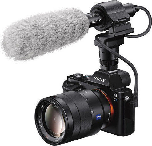 Sony ECM-CG60 Πυκνωτικό Μικρόφωνο 3.5mm Shock Mounted, Clip On για Κάμερα σε Γκρι Χρώμα
