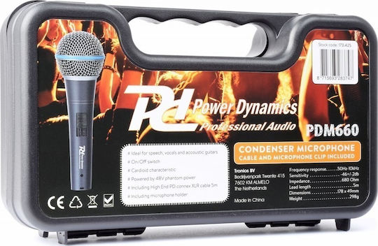 Power Dynamics PDM660 Condenser (Small Diaphragm) Microphone XLR Handmade for Vocals