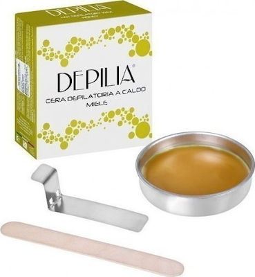 Depilia Facial & Body Hair Removal Wax in Pan For Sensitive Skin Ροζ Τιτάνιο 100ml