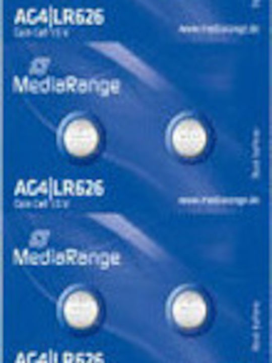 MediaRange Premium Alkaline Coin Cell AG4/LR626 Μπαταρίες LR66 1.5V 10τμχ