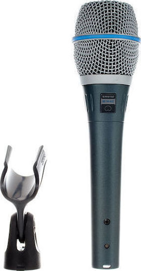 Shure Beta 87C Condenser Microphone XLR Handmade for Vocals in Silver Color