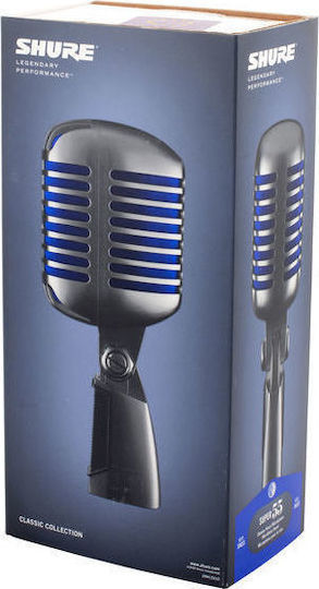Shure Super 55 Δυναμικό Microphone XLR Handheld, Shock Mounted for Vocals Deluxe in Blue Color