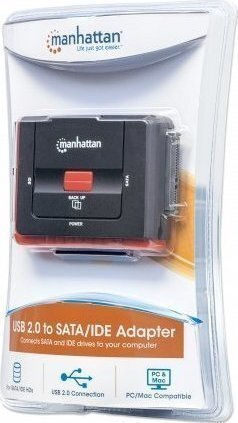 Manhattan 179195 Hi-Speed USB to SATA/IDE Adapter Μαύρο