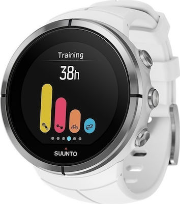 Suunto Spartan Ultra Stainless Steel 50mm Waterproof Smartwatch with Heart Rate Monitor (White)