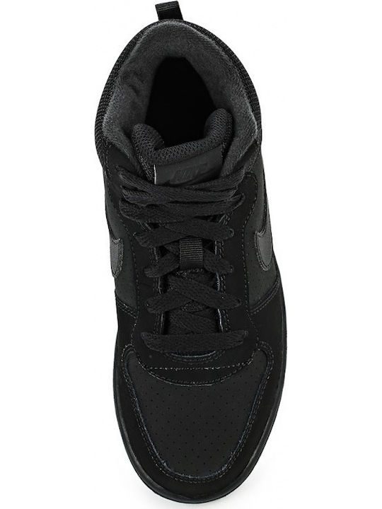 Hof Court Borough Mid PS Kinder Sportschuhe Basketball mit Schnürsenkeln Schwarz