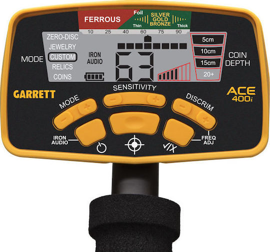 Garrett Ace 400i Ανιχνευτής Μετάλλων Εδάφους με Αδιάβροχο Πηνίο