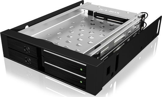 Icy Box 3.5Inch Mobile Rack For 2x1x2.5-Inch SATA HDD/SSD Black (IB-2227STS)