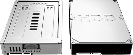 Icy Dock EZonvert PRO Enterprise Full Metal 2.5 to 3.5Inch SAS/SATA (22pin) HDD/SSD Converter/Mounting Kit for Internal 3.5Inch Drive Bay (MB982SP-1S) Ασημί MB982SP-1S