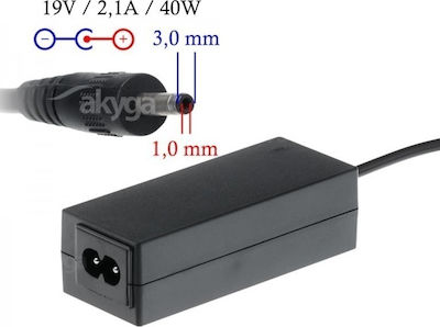 Akyga Laptop Charger 40W 19V 2.1A for Samsung without Power Cord