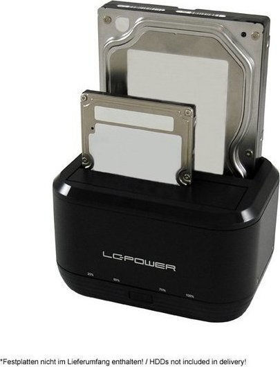 LC-Power Docking Station for 2 Hard Drives SATA 2.5" / 3.5" with Connection USB 3.0 (LC-DOCK-U3-III)