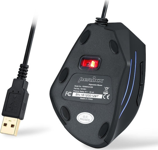 Perixx Perimice 508 Wired Ergonomic Mouse Black