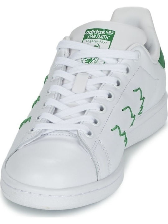 Stan Smith Laser Cut Damen Sneakers Cloud White / Green