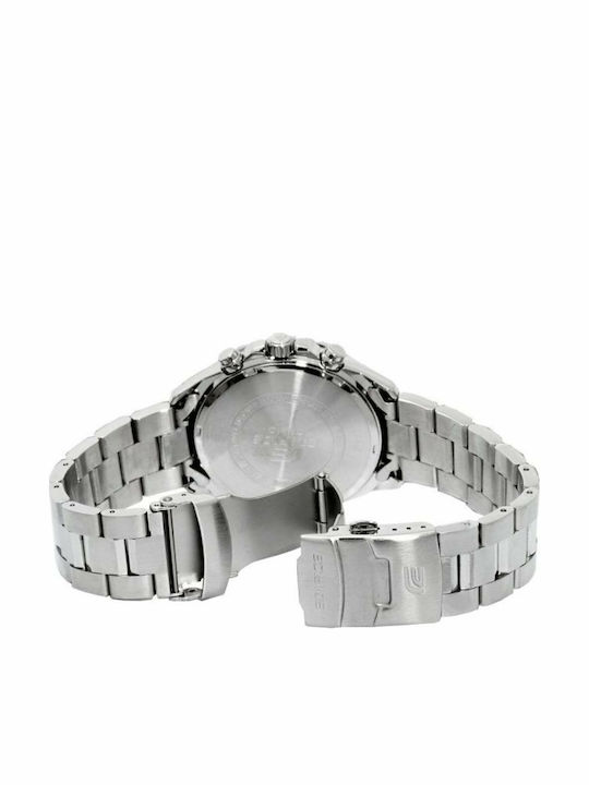 Casio Edifice Classic Men's Watch 47mm Chronograph Battery with Silver Metal Bracelet