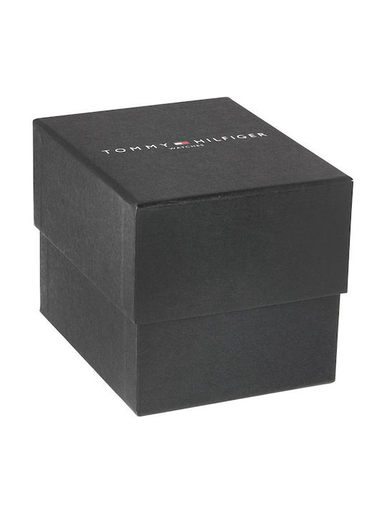 Tommy Hilfiger Trent Ανδρικό Ρολόι 46mm Χρονογράφος Μπαταρίας με Καφέ Δερμάτινο Λουράκι