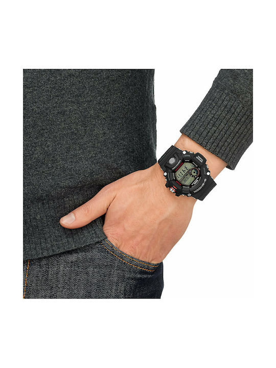 Casio G-Shock Rangeman Burton Ψηφιακό Ρολόι Solar με Καουτσούκ Λουράκι σε Μαύρο χρώμα