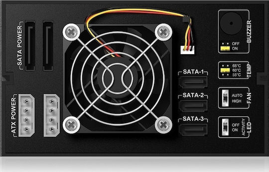Icy Box Externe Backplane für 3x 3.5Inch SATA oder SAS HDD in 2x 5.25Inch Schacht Schwarz (IB-563SSK)