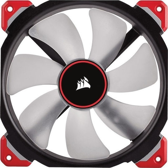 Corsair Ml140 Pro LED Case Fan (2000rpm / 97cfm) με Κόκκινο Φωτισμό και Σύνδεση 4-Pin PWM