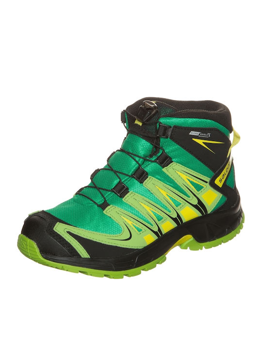 Kids Hiking Boots Xa Pro 3D Waterproof Green