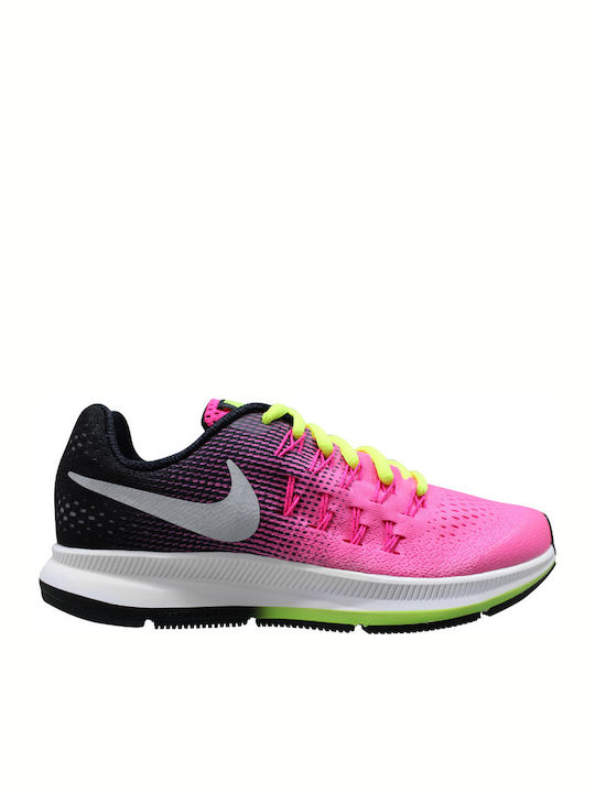 Pegasus Zoom Pegasus 33 GS Kids Sports Shoes Running with Laces Fuchsia