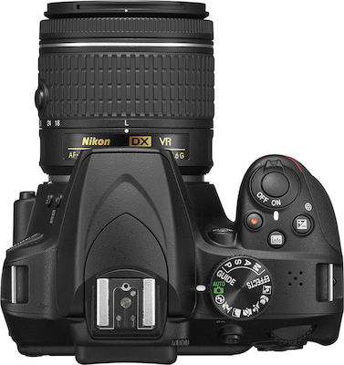 Nikon DSLR Φωτογραφική Μηχανή D3400 Crop Frame Kit (EF-S 18-135mm F3.5-5.6 IS USM + W-E1 Wi-Fi Adapter)Kit (AF-P DX 18-55mm F3.5-5.6G VR + AF-P DX 70-300mm F4.5-6.3G ED VR)Kit (HD DA 18-50mm F4-5.6 DC WR RE + DA 50-200mm F4-5.6 ED WR) Black